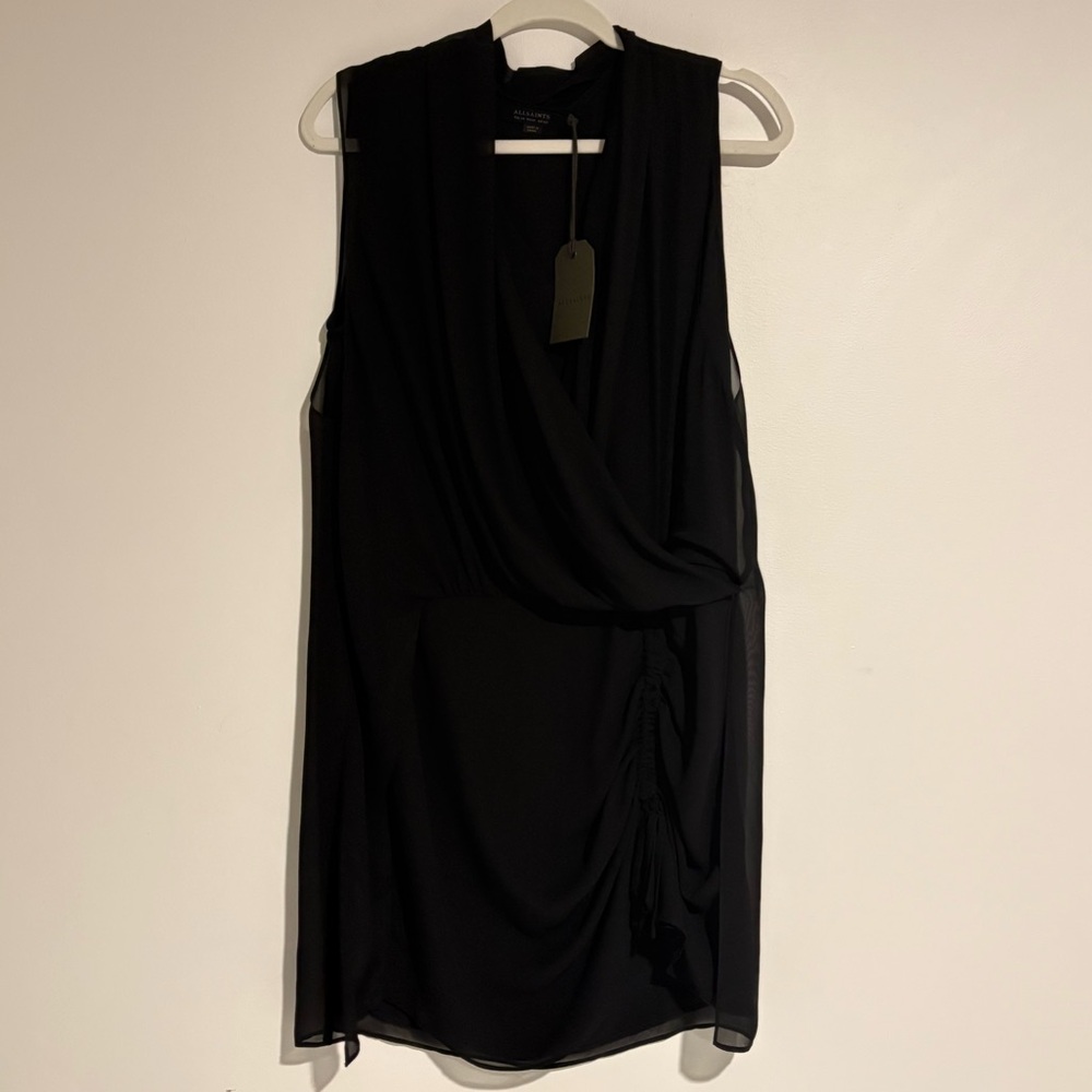 All Saints Black Mini Dress - Picture 4 of 7